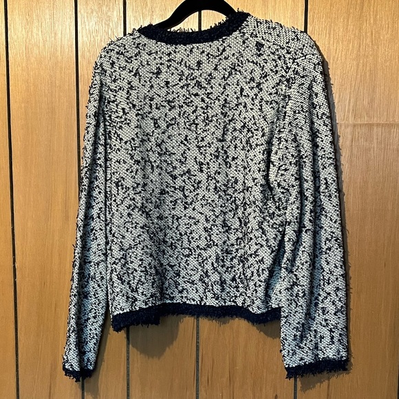 J Crew size L women’s open front cardigan jacket in Navy and Ivory - Picture 3 of 3